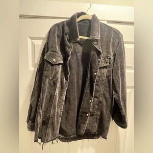 Oversized fit size medium (medium- heavy weight) dark grey shacket